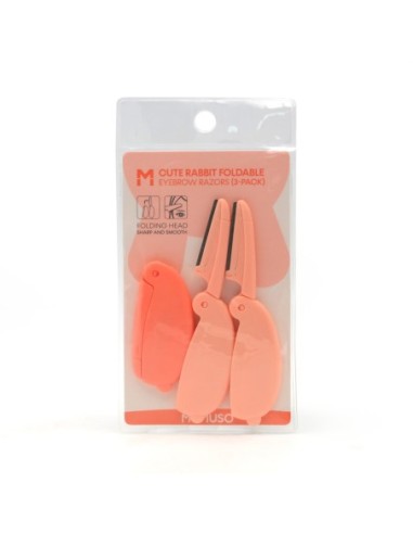 Rasoirs à Sourcils Pliables Mignons Lapin (Pack de 3)