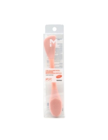 Brosse Nettoyante pour le Visage en Silicone 2 en 1 et Spatule pour Masque