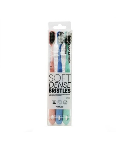 Ensemble de Brosses à Dents avec Des Poils en Spirale (3 Pièces)