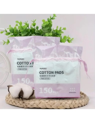 Tampons de Coton Double Face Texturés (150 Unités)