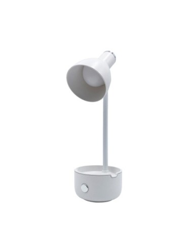 Lampe de Bureau avec Support de Rangement-Blanc