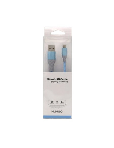 Câble Micro Usb (Coque Étincelante/Bleu)