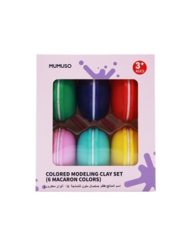 Kit de Pâte à Modeler Colorée (6 Couleurs de Macaron)