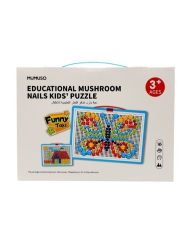 Puzzle Éducatif pour Enfants "Champignons à Clous"