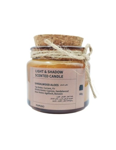 Bougie Parfumée Light & Shadow (Bois de Santal et Bois D'Aigle)