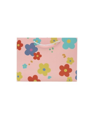 Pochette Cadeau (Fleurs Colorées/M)