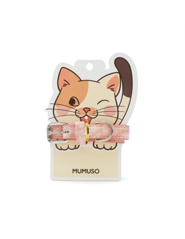 Collier Rose en Cuir pour Chats